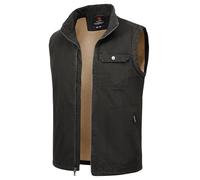Rdruko Weste Herren Sherpa Ärmellose Jacke Winter Fleeceweste Wärme Gefütterte Winterweste Baumwolle Vest-Dunkelgrau S