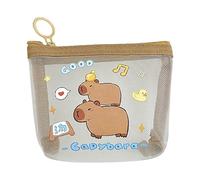 Rdxanc Capybara Münzgeldbörse aus Netzstoff, leicht und atmungsaktiv, für Kleingeld, Aufbewahrung von Münzen und kleinen Gegenständen