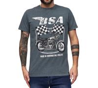 Recovered T-Shirt BSA British Motor Flag - S - Charcoal