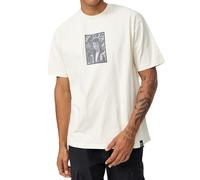 RE:COVERED X Bowie Herren T-Shirt mit "David Bowie King of Rock"-Print Baumwoll-Shirt Rundhals-Shirt MMPER769 Beige L