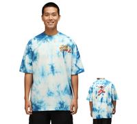 RE:COVERED X CAPCOM Herren T-Shirt mit Street Fighter Vega-Print Baumwoll-Shirt Rundhals-Shirt Oversized MMDIF1879 Blau L