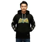 RE:COVERED X DC Herren Kapuzen-Pullover mit BATMAN Logo Baumwoll-Hoody Langarm-Shirt RCWARN554 Schwarz M