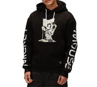 Kapuzensweatshirt RECOVERED "Disney Space Mickey", Herren, Gr. M, schwarz, 100% Baumwolle, bedruckt, casual, normal, ohne Ausschnitt, Langarm, Sweatshirts, im zeitlosen Design (95439910-M) schwarz