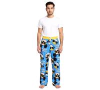 RE:COVERED X Disney Mickey Mouse and Donald Duck Loungepants Herren Schlafanzug-Hose Stylische und bequeme Baumwoll Pyjama-Hose RCDIF2105 Blau/Gelb L