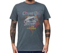 RE:COVERED X Jurassic Park T-Shirt Herren Rundhals-Shirt mit ‎‎"Raptors on Tour 1993"-Print Baumwoll-Shirt MMUNV1946 Grau M