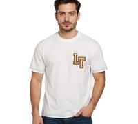 RE:COVERED X LOONEY TUNES Herren T-Shirt mit Basketball-Print Baumwoll-Shirt Rundhals-Shirt RCWARN750 Ecru-Weiß M