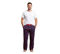 RE:COVERED X MARVEL Deadpool Icon Repeat Loungepants Herren Schlafanzug-Hose Deadpool-Print Pyjama-Hose PCMARV504 Blau/Rot S