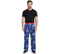 RE:COVERED X NFL Shield and Stars Loungepants Herren Schlafanzug-Hose mit NFL-Logo Baumwolle Pyjama-Hose RCNFL1401 Blau M