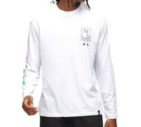 RE:COVERED X nickelodeon Herren Langarm-Shirt SpongeBob Schwammkopf Design Baumwoll-Pullover Rundhals-Shirt MMVCM199 Weiß M