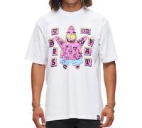 RE:COVERED X nickelodeon Herren T-Shirt SpongeBob Schwammkopf Baumwoll-Shirt Rundhals-Shirt RCVCM683 Weiß M