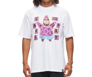 RE:COVERED X nickelodeon Herren T-Shirt SpongeBob Schwammkopf Baumwoll-Shirt Rundhals-Shirt RCVCM683 Weiß M