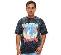 RE:COVERED X SEGA Herren T-Shirt mit Sonic-Print Baumwoll-Shirt Rundhals-Shirt RCSEGA550 Grau M