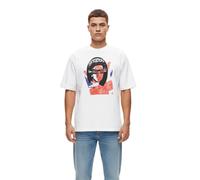 RE:COVERED X Sex Pistols Herren T-Shirt God Save the Queen Baumwoll-Shirt mit großem Print Rundhals-Shirt RCBVD3845 Weiß L