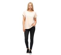 RE:COVERED X STAR WARS Damen T-Shirt mit Schriftzug Baumwoll-Shirt Rundhals-Shirt Boyfriend-Cut RCDIF2060 Rosa XS
