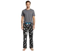 RE:COVERED X Star Wars Pyjama-Hose Herren Schlafanzug-Hose mit Star Wars Comics Aufdruck Print Baumwolle Loungepants RCDIF2108 Schwarz/Weiß S