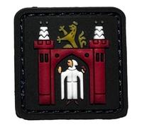 RE München TBL Thin Blue Line Patch 3x3 cm mit blauem Garn und Hakenklett