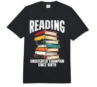 Reading Undefeated Champion Since Birth Bücher Stapel Comfort Colors Adult Heavyweight T-Shirt