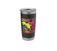 Ready To Crush 2nd Grade Dinosaur Back To School Tie Dye Doppelwandiger Edelstahl-Thermobecher