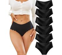 READY TO LOVE Seamless Unterhosen Damen High Waist Slip Damen Nahtlose Unterwäsche Frauen Hohe Taille Ohne Naht Taillenslip No Show Women Underwear Invisible Panties Unsichtbare Slips Mehrpack 6