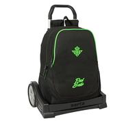 Real BETIS BALOMPIÉ Schulrucksack, ergonomischer Rücken, mit Trolley Safta Evolution, ideal für Kinder verschiedener Altersgruppen, bequem und vielseitig, Qualität und Widerstandsfähigkeit, 32 x 16 x
