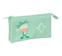 Real Betis Balopie Vorschulmäppchen, dreifaches Federmäppchen, für Kinder, ideal für Kinder im Schulalter, bequem und vielseitig, Qualität und Widerstandsfähigkeit, 22 x 3 x 12 cm