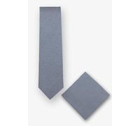 Real Guys Set Krawatte, Einstecktuch blau, Einfarbig