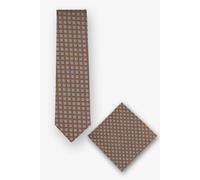 REAL GUYS by J.PLOENES - Krawatte + Tuch in Box braun, 7 cm x 148 cm