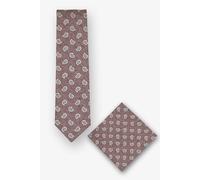 Real Guys Set Krawatte, Einstecktuch rot, Paisley