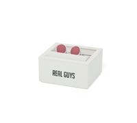 Real Guys Manschettenknöpfe rot, Einfarbig