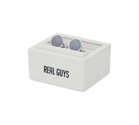 Real Guys Manschettenknöpfe grau, Einfarbig