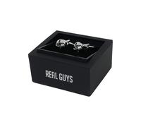 Real Guys Manschettenknöpfe silber, Einfarbig