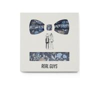 Real Guys Set Fliege, Einstecktuch blau, Blumen