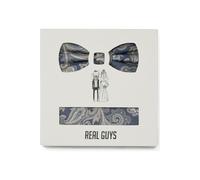 Real Guys Set Fliege, Einstecktuch blau, Paisley