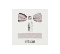 Real Guys Set Fliege, Einstecktuch rose, Gemustert