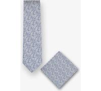 Real Guys Set Krawatte, Einstecktuch blau, Blumen