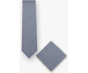 Real Guys Set Krawatte, Einstecktuch blau, Einfarbig