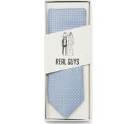 Real Guys Set Krawatte, Einstecktuch blau, Gemustert