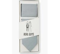 Real Guys Set Krawatte, Einstecktuch grün, Gemustert
