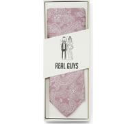 Real Guys Set Krawatte, Einstecktuch rose, Paisley