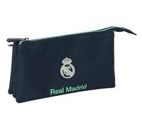 Real Madrid 2. Team 25/26 Federmäppchen, dreifach, für Kinder, ideal für Kinder im Schulalter, bequem und vielseitig, Qualität und Widerstandsfähigkeit, 22 x 3 x 12 cm