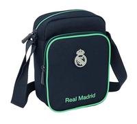 Real Madrid 2. Team 25/26 Umhängetasche mit Außentasche, Aktentasche, Umhängetasche, bequem und vielseitig, Qualität und Widerstandsfähigkeit, 16 x 6 x 22 cm