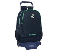 Real Madrid 2nd Team 25/26 - Schulrucksack mit Trolley, ideal für Kinder unterschiedlichen Alters, bequem und vielseitig, Qualität und Widerstandsfähigkeit, 33 x 15 x 43 cm