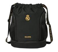Real Madrid 3. Ausrüstung, Rucksack, ideal für Kinder unterschiedlichen Alters, bequem und vielseitig, Qualität und Widerstandsfähigkeit, 34 x 15 x 43 cm, Schwarz, Schwarz, Estándar, Casual