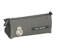 Real Madrid 3. Team 24/25 Federmäppchen mit Reißverschluss und Fach, für Kinder, ideal für Kinder im Schulalter, bequem und vielseitig, Qualität und Widerstandsfähigkeit, 21 x 7 x 8 cm, grau, M,