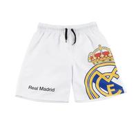 Real Madrid Badehose für Jungen - „Die kleine Meerjungfrau“ Badehose für Jungen, Strand und Pool, schnelltrocknend und chlorbeständig, Badehose mit verstellbarem Kordelzug und Taschen