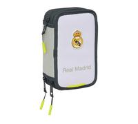 Real Madrid Equiicion 25/26 Schulmäppchen mit 37 nützlichen Utensilien, Kindermäppchen, ideal für Kinder von 5 bis 14 Jahren, bequem und vielseitig, Qualität und Widerstandsfähigkeit, 12,5 x 5,5 x