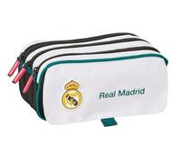 Real Madrid Equiicion 26/27 Federmäppchen, Dreifachmäppchen, für Kinder, ideal für Kinder im Schulalter, bequem und vielseitig, Qualität und Widerstandsfähigkeit, 21,5 x 8 x 10 cm