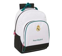 Real Madrid Equiicion 26/27 Schulrucksack, anpassbar an Trolley, Rucksack, ideal für Kinder verschiedener Altersgruppen, bequem und vielseitig, Qualität und Widerstandsfähigkeit, 32 x 15 x 42 cm
