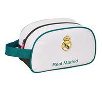 Real Madrid Equipacion 26/27 Kulturbeutel für Kinder, mittelgroß mit Griff, Kinder-Kulturbeutel, anpassbar an den Wagen, einfache Reinigung, bequem und vielseitig, Qualität und Widerstandsfähigkeit
