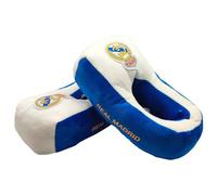 Real Madrid Hausschuhe für Kinder, Samt, blau und weiß, gepolstert mit offiziellem Logo, Größe 30 bis 37., Blau / Weiß, 30/31 EU